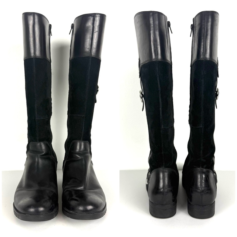 Rockport Tristina Buckle Riding Tall Boots Black Leather adiPRENE by Adidas 11 - Picture 6 of 14